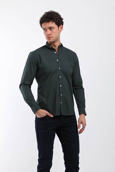 Keep Out Men's Judge Collar Long Sleeve Shirt Nefti