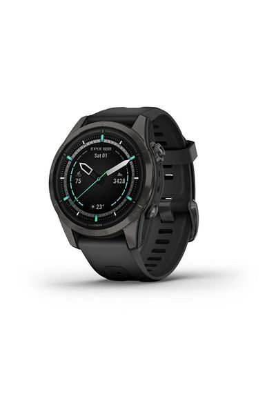 Garmin GARMIN EPIX PRO (GEN 2) SAPPHIRE EDITION- 42MM -CARBON GRAY DLC TITANIUM WITH BLACK SILICONE BAND