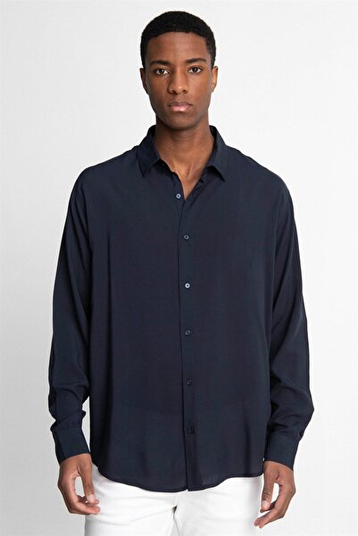 Tudors Relax Fit Uzun Kollu Vual Viskon Premium Kumaş Spor Yaka Erkek Laciver...