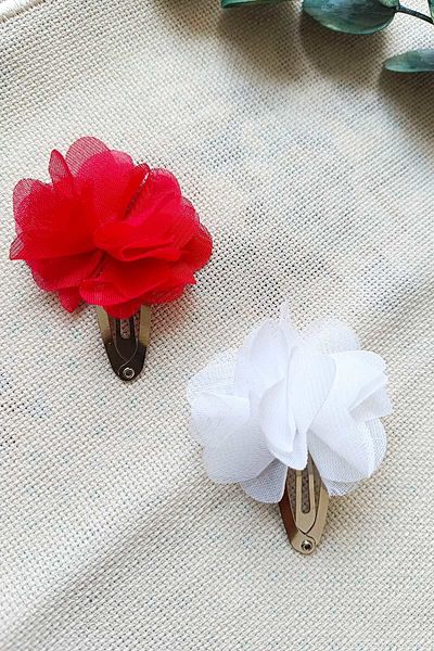 D&D CONCEPT Snap Closure Tulle Buckle Set for Girl and Baby - 5 cm Snap Closure