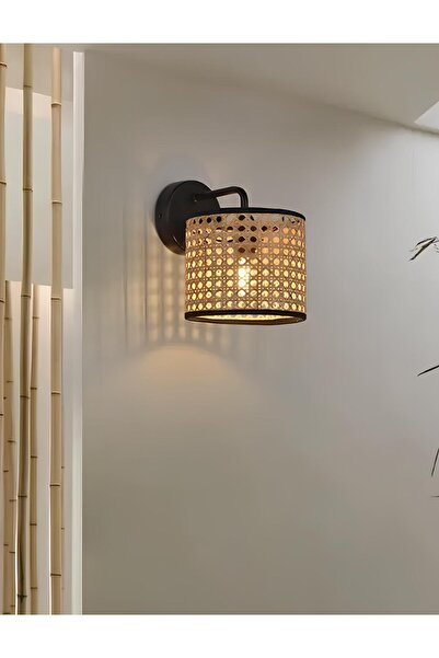 Buiva Modern Duvar Aplik Hazeran Hasır Aplik Elektrik ile çalışır Şık Görsellik Katar