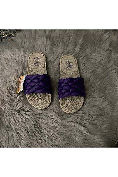 GEZER HASIR GÖRÜNÜMLÜ RENKLİ TERLİK YUMUŞAK ALT TABAN