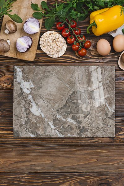 Postifull Glass Cutting Board, Thick And Unbreakable Glass - Marble Theme - 21*30cm - Chopping Board, Kitchen Decor