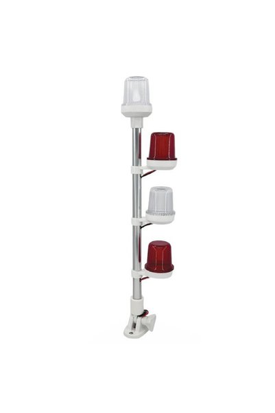 SomayStore Tekne Arıza Feneri Direkli Demirli Katlanır 50cm Beyaz Sealux