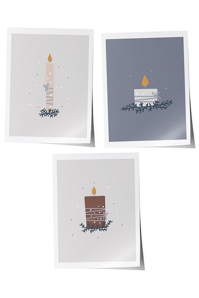 Postifull Baby Room Painting Set of 3, Baby Room Wall Decor, Kids Room Decor, Frameless Poster