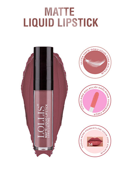 Lollis Matte Liquid Lipstick 14 /mat Likit Ruj 14