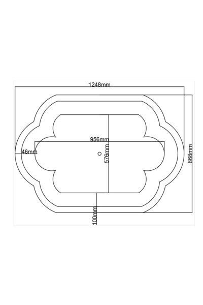 MOTİFPİYER Motifpiyer Lamba Tavan Göbeği Dc-54-dikdörtgen-125cmx86cm