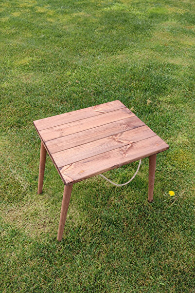 Wooden Factory Kolay Taşınabilir Ahşap Kamp Masası, Piknik Masası, 50x45 Cm