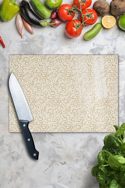 Postifull Vintage Glass Cutting Board, Thick And Unbreakable Glass, Chopping Board, Kitchen Presentation Board - 21*30cm