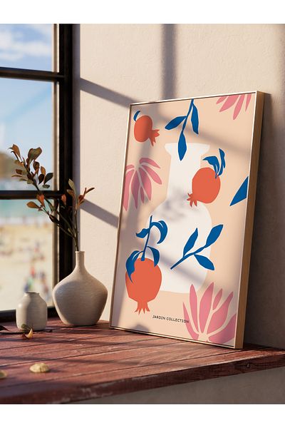 Postifull Πολύχρωμη αφίσα Bohemian Frameless - Αισθητική διακόσμηση τοίχου, για σαλόνι, χωλ, κουζίνα