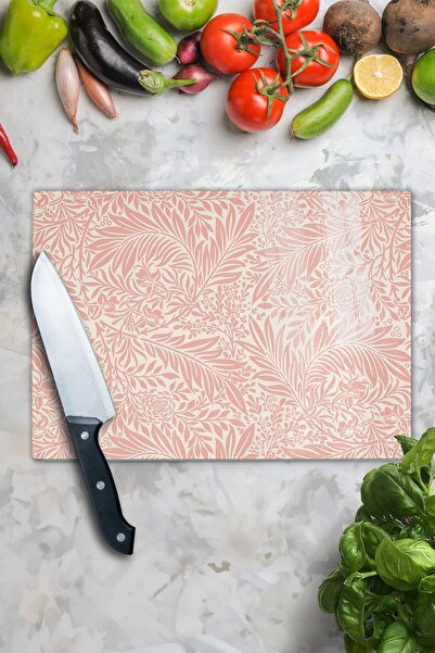 Postifull Vintage Glass Cutting Board, Thick And Unbreakable Glass, Chopping Board, Kitchen Presentation Board - 21*30cm