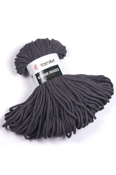 Yarnart Macrame Braided - Μακραμέ Χειροποίητο Νήμα Πλεξίματος Anthracite-758