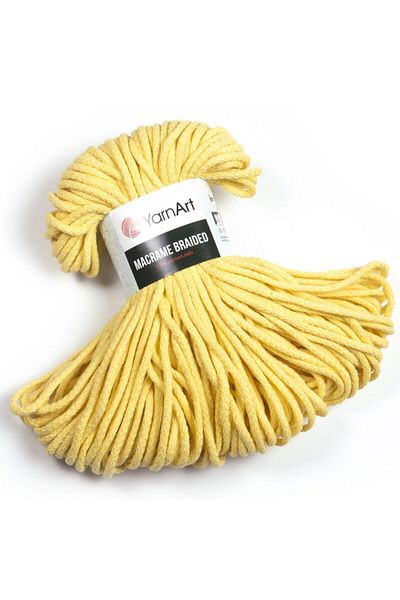 Yarnart Macrame Braided - Μακραμέ Χέρι Πλεκτό Νήμα Κίτρινο-754