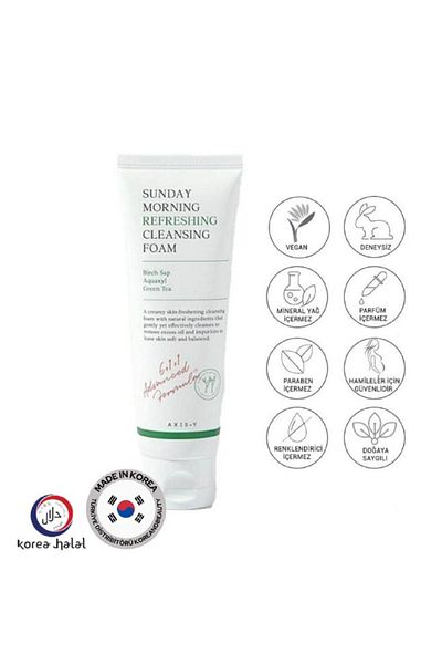 AXIS-Y Sunday Morning Refreshing Cleansing Foam 120ml- Ph 5.5 Centella Asiatica - Facial Cleansing Gel