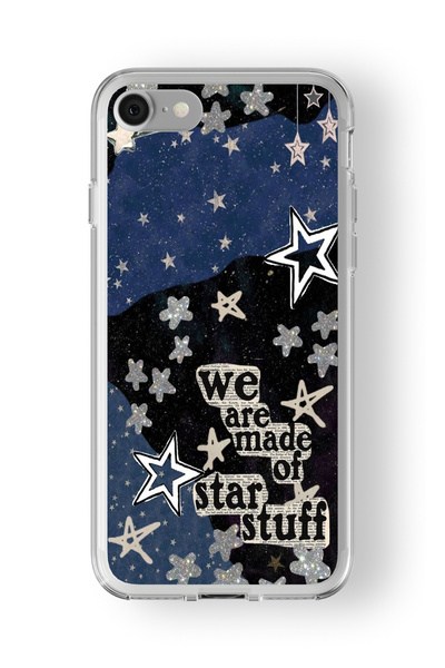 Multitronic حافظة شفافة مطبوعة بتصميم نجمة متوافقة مع هاتف iPhone 7 و8