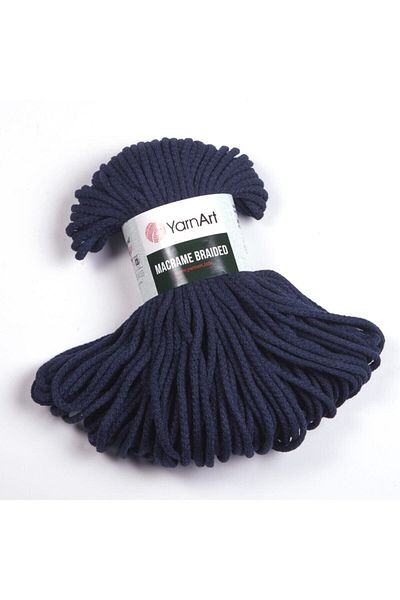Yarnart Macrame Braided - Μακραμέ Χειροποίητο Νήμα Πλεξίματος Navy Blue-784