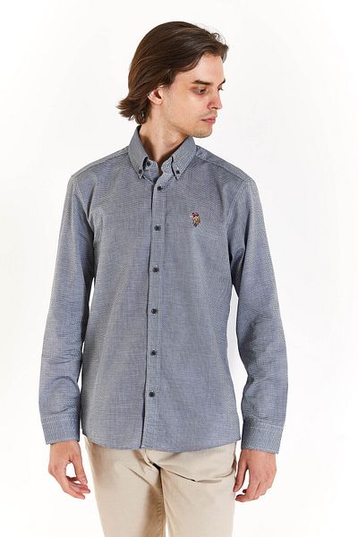 U.S. Polo Assn. ΠΟΥΚΑΜΙΣΟ US POLO ASSNSLIM FIT ΥΦΑΝΤΟ