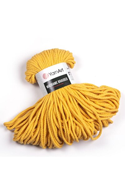 Yarnart مكرامية مضفرة - خيط مكرامية للحياكة اليدوية الخردل-764
