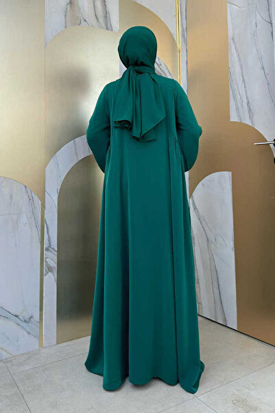 Bym Fashion Οβάλ μανίκια με μανίκια ελαστικά με φερμουάρ πλήρους μεγέθους Ferace 6005 Emerald