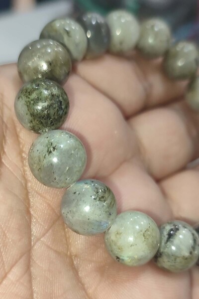 TAŞÇIZADE Labradorite Stone 12 mm Natural Natural Stone Bracelet