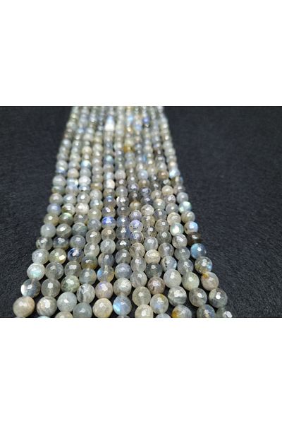 Yüksel Boncuk 8 mm Labradorite (A+) Stone Facet Cut Natural Stone String