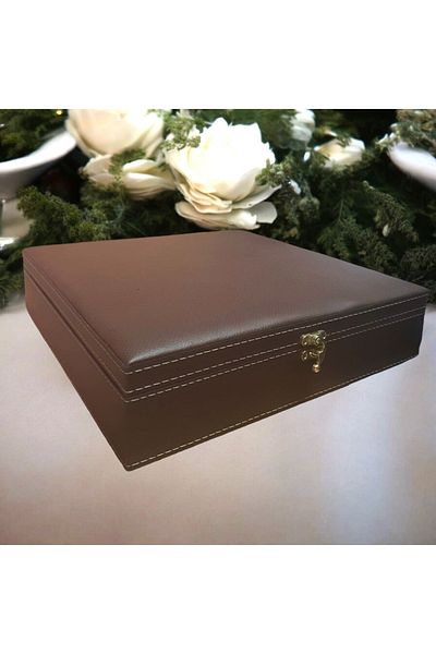 My Easy Shop 10 Compartments Leather Jewelry and Accessory Box Padded Organizer
