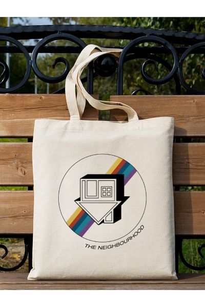 Cemira The Neighborhood Design Tote Bag, Raw Cloth Bag