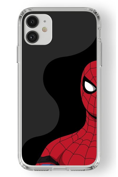 Multitronic حافظة شفافة مطبوعة بتصميم سبايدرمان متوافقة مع هاتف iPhone 11