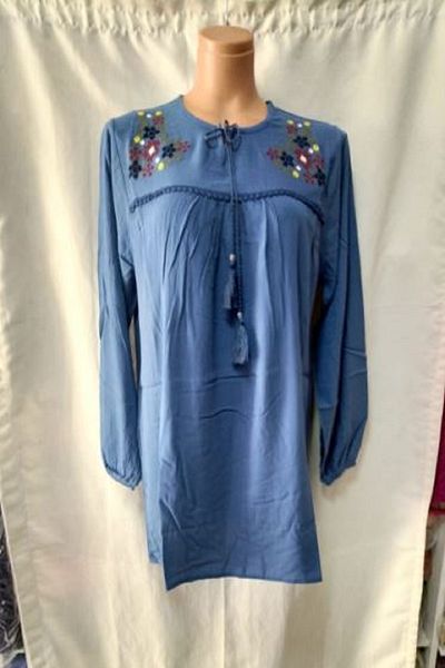 Şen Blue Gilet Cloth - Gathered Embroidered from the Robe, Very Stylish Quality, Useful and Beautiful