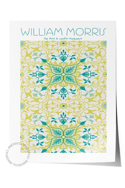 Postifull Αφίσα William Morris - Σειρά Art, Σχεδιασμός χωρίς πλαίσιο, Μοντέρνα Τέχνη