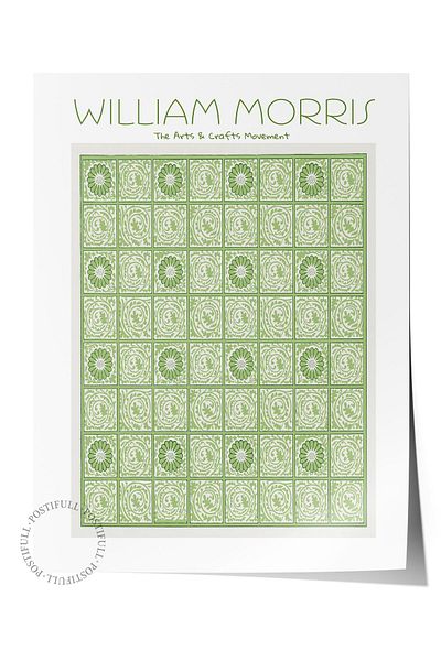 Postifull Αφίσα William Morris - Σειρά Art, Σχεδιασμός χωρίς πλαίσιο, Μοντέρνα Τέχνη