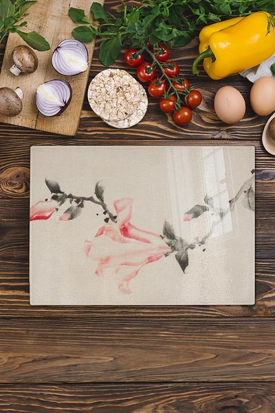 Postifull Cutting Board, New Generation Chopping Board Glass, Art Series, Thick And Tempered Unbreakable Glass, 21*30cm