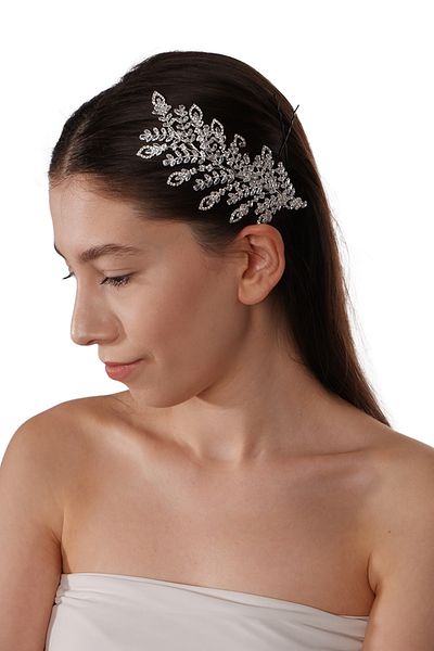 Hayalperest boncuk Zircon Stone Bridal Hair Clip Double Set Side Accessory