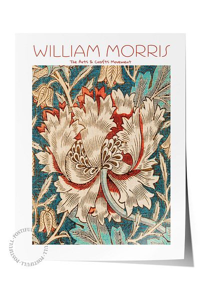 Postifull Αφίσα William Morris - Σειρά Art, Σχεδιασμός χωρίς πλαίσιο, Μοντέρνα Τέχνη