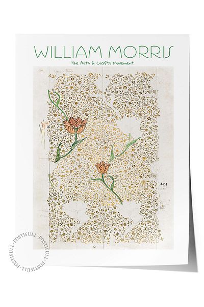 Postifull Αφίσα William Morris - Σειρά Art, Σχεδιασμός χωρίς πλαίσιο, Μοντέρνα Τέχνη