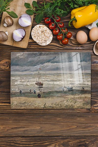 Postifull Cutting Board, New Generation Chopping Board Glass, Art Series, Thick and Tempered Unbreakable Glass, 21*30cm