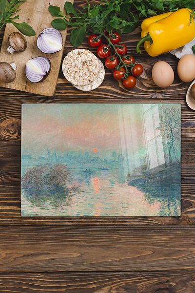 Postifull Cutting Board, New Generation Chopping Board Glass, Art Series, Thick and Tempered Unbreakable Glass, 21*30cm