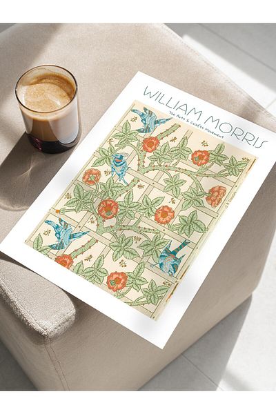 Postifull Αφίσα William Morris - Σειρά Art, Σχεδιασμός χωρίς πλαίσιο, Μοντέρνα Τέχνη