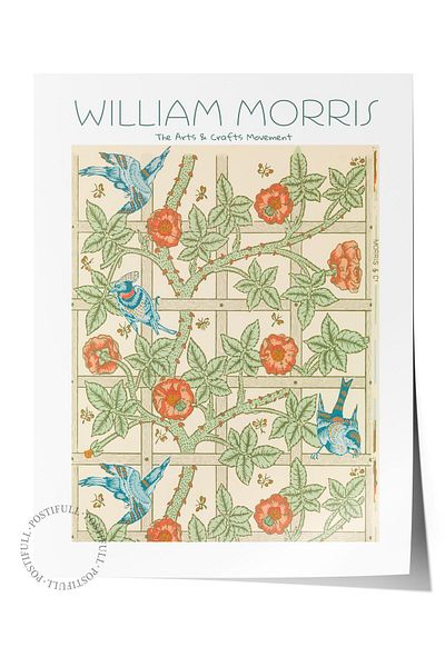 Postifull Αφίσα William Morris - Σειρά Art, Σχεδιασμός χωρίς πλαίσιο, Μοντέρνα Τέχνη