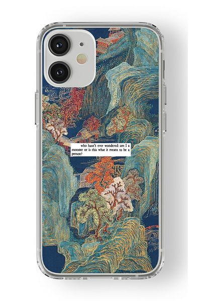 Multitronic iPhone 12 Compatible Am I Monster Design Printed Transparent Case