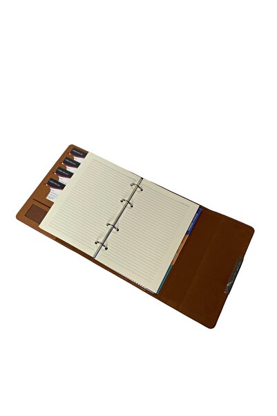 Kerem ofis منظم مغناطيسي من الجلد الحراري - حجرة بطاقة العمل، حامل قلم ميكانيكي، دفتر ملاحظات غير مؤرخ