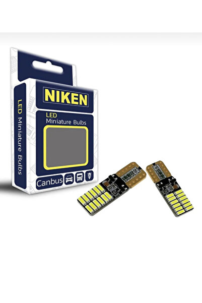 MİRCAR Niken T10 Dipsiz Led 5w Canbus 24 Ledli Beyaz Park Plaka Ampulü (2 Adet)
