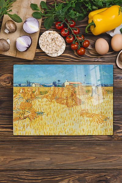 Postifull Cutting Board, New Generation Chopping Board Glass, Art Series, Thick and Tempered Unbreakable Glass, 21*30cm