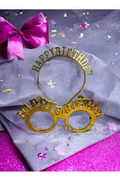 partideyince Set de ochelari cu coroană Happy Birthday pentru ziua de naștere