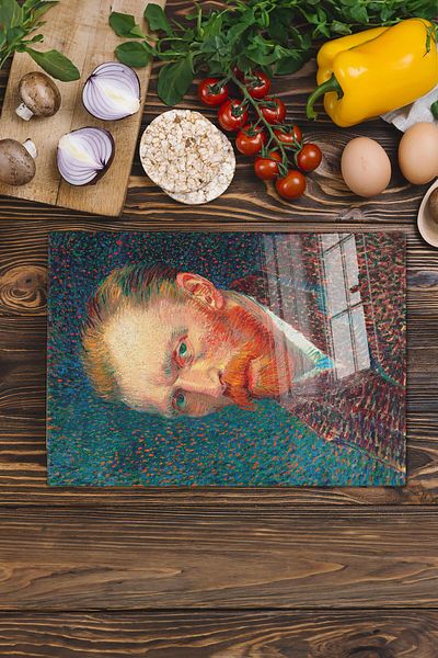 Postifull Cutting Board, New Generation Chopping Board Glass, Art Series, Thick and Tempered Unbreakable Glass, 21*30cm