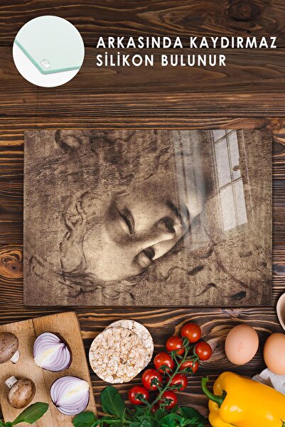 Postifull Cutting Board, New Generation Chopping Board Glass, Art Series, Thick and Tempered Unbreakable Glass, 21*30cm