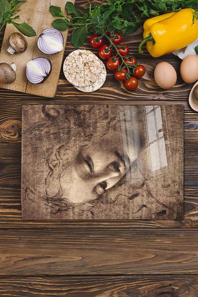 Postifull Cutting Board, New Generation Chopping Board Glass, Art Series, Thick and Tempered Unbreakable Glass, 21*30cm