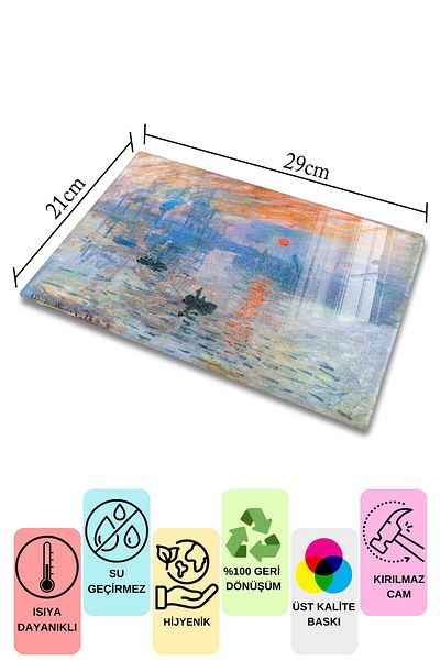 Postifull Cutting Board, New Generation Chopping Board Glass, Art Series, Thick and Tempered Unbreakable Glass, 21*30cm