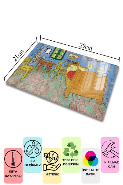 Postifull Cutting Board, New Generation Chopping Board Glass, Art Series, Thick and Tempered Unbreakable Glass, 21*30cm