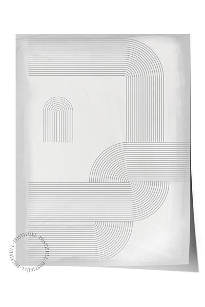 Postifull Frameless Poster Abstract Nordic Series, Nordic Painting, Wall Poster, Hd Printing, Thick Archival